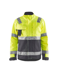 4064 Jack ongevoerd High Vis - HIgh Vis Geel/Medium grijs