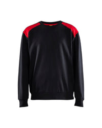 3580 Sweatshirt bi-colour - Zwart/Rood