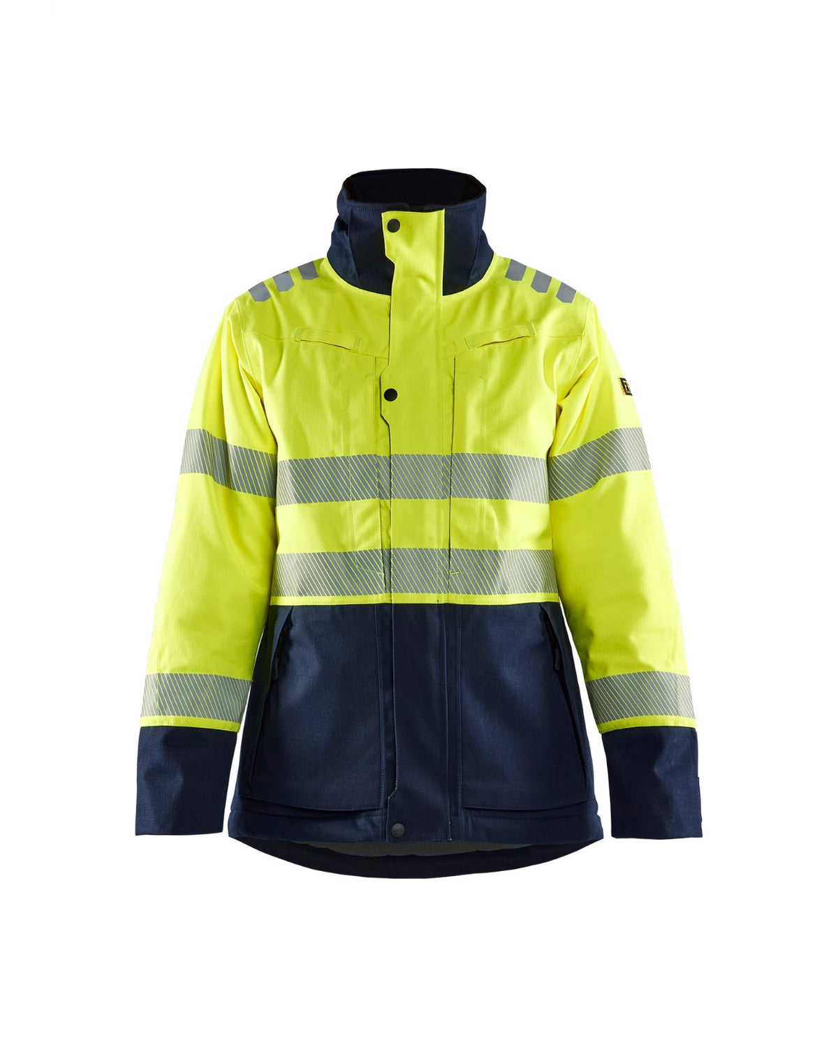 4917 APC 2 Dames Multinorm winterjas - High Vis Geel/Marineblauw