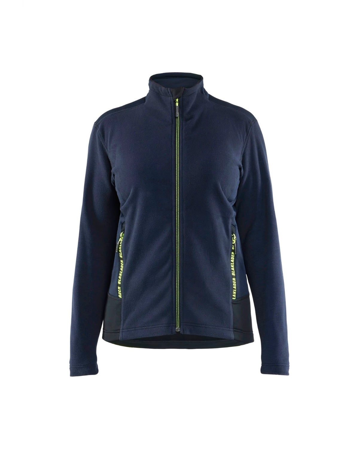 4766 Dames Microfleecevest - Donker marineblauw/High Vis Geel