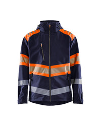 4494 Softshell jack High Vis - Marineblauw/Oranje