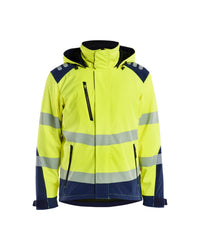 4400 Softshell Winterjas High Vis - High Vis Geel/Marineblauw