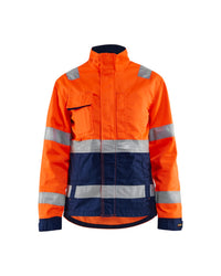4903 Dames jack High Vis - High Vis Oranje/Marineblauw