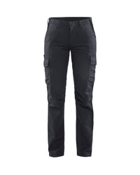 7144 Dames industrie werkbroek stretch - Medium grijs/Zwart