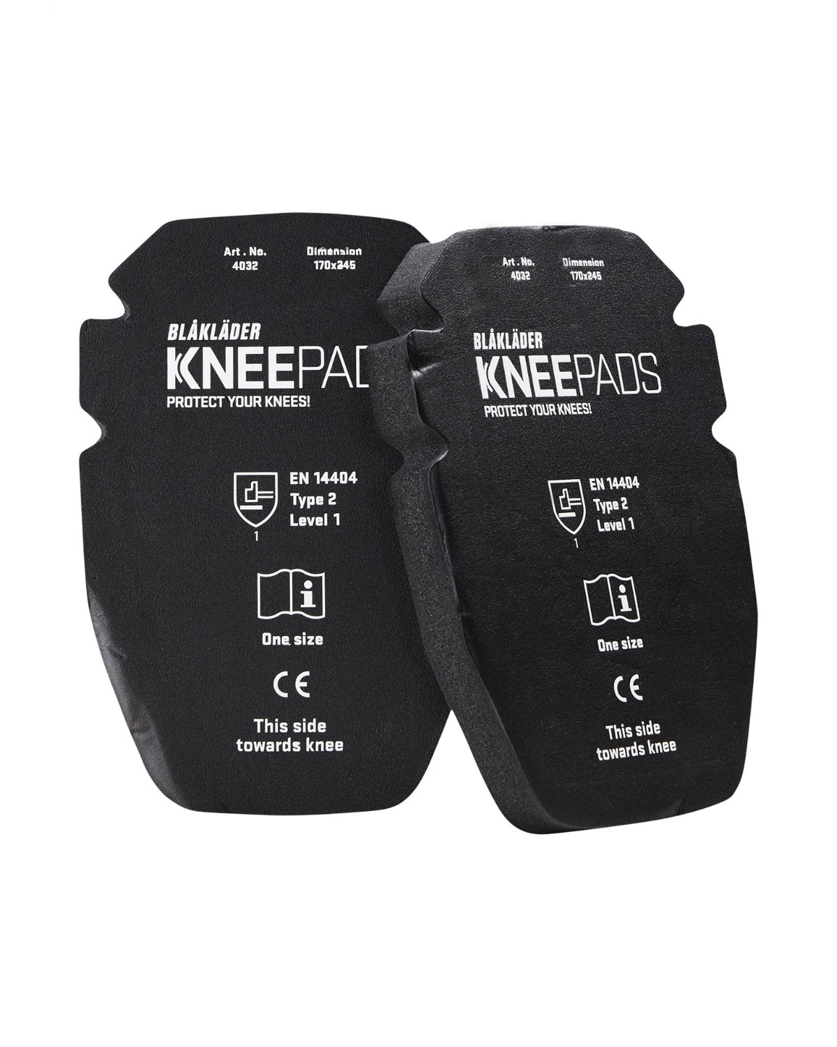 4032 Kniestukken gel 25 mm - Zwart