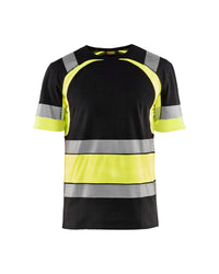 3421 T-shirt High Vis - Zwart/High Vis Geel