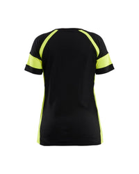 3524 Dames T-shirt Visible - Zwart/High Vis Geel