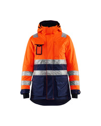 4472 Dames winterparka High Vis - High Vis Oranje/Marineblauw