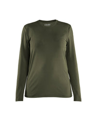 3427 T-shirt met lange mouwen - Donker herfstgroen