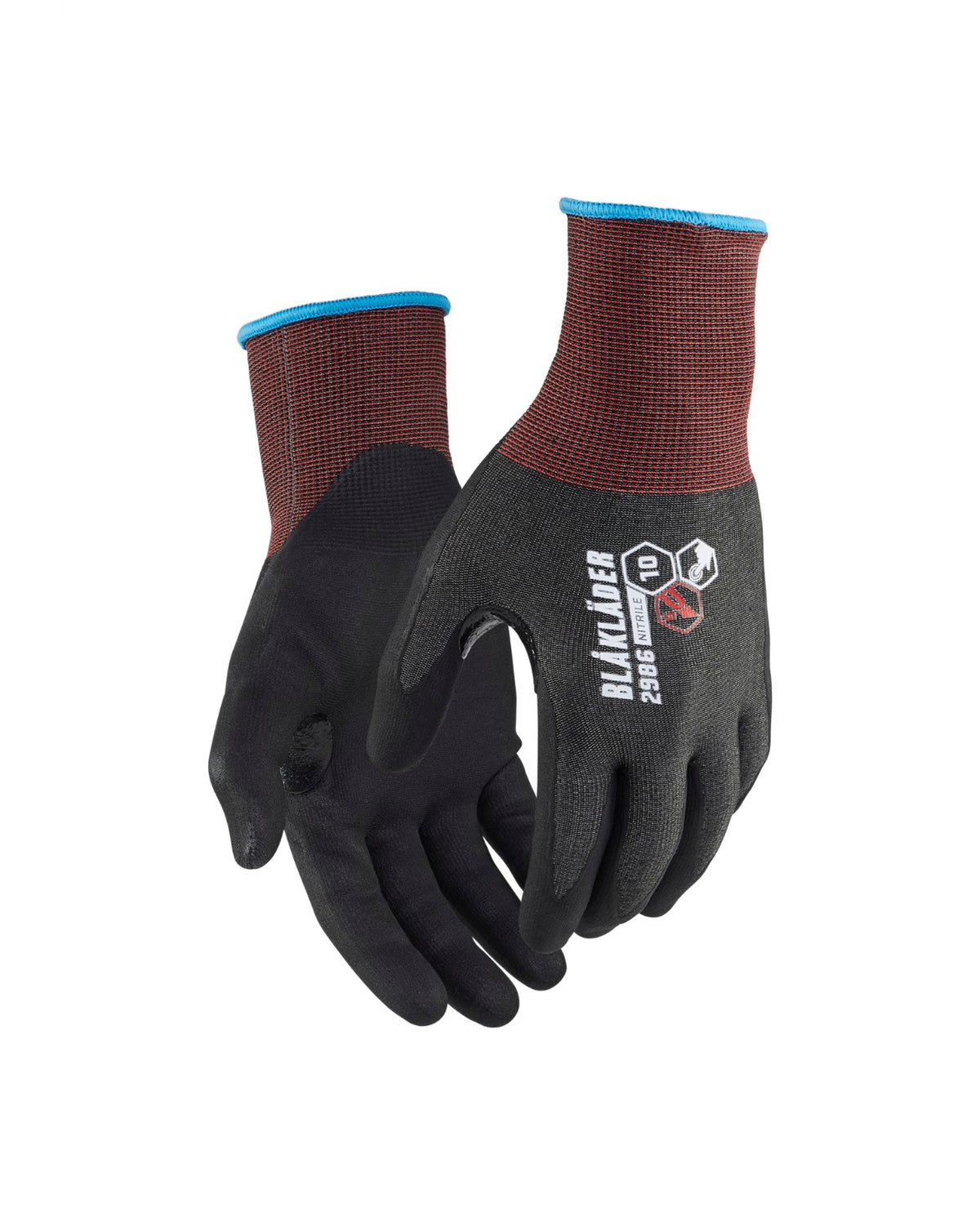 2986 Snijbestendige handschoenen D nitril-gecoat Touch - Zwart