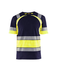 3421 T-shirt High Vis - Marine/High Vis Geel