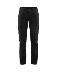 7144 Dames industrie werkbroek stretch - Zwart