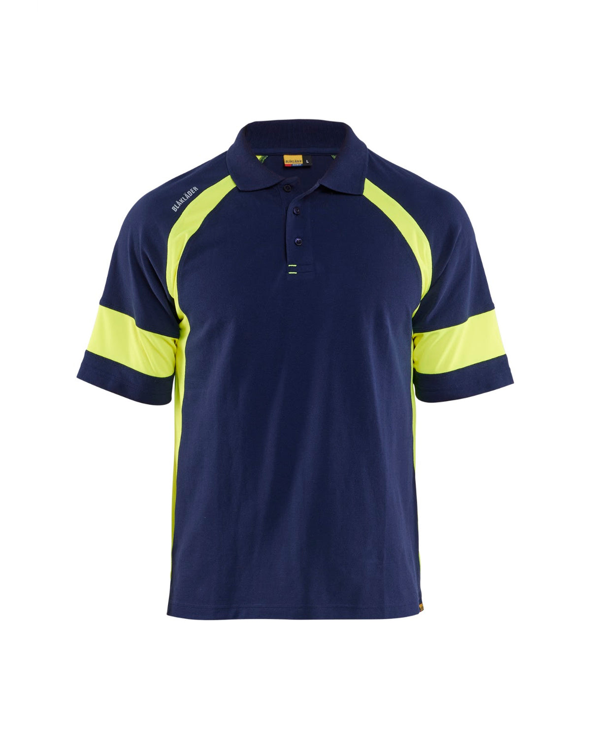 3528 Poloshirt visible - Marine/High Vis Geel