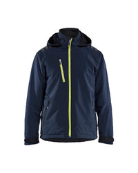 4750 Lichtgewicht softshell jack gevoerd - Donker marineblauw/High Vis Geel