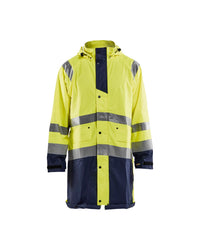 4324 Regenjas High vis LEVEL 1 - High Vis Geel/Marineblauw