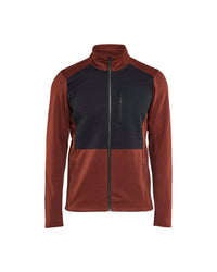 3548 Sweatshirt met rits - Gebrand rood/Zwart