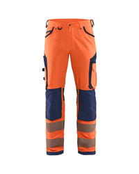 1197 High Vis werkbroek 4-weg stretch - High Vis Oranje/Marineblauw