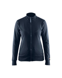 3372 Dames sweatshirt met rits - Donker marineblauw