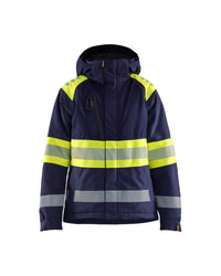 4470 Dames Winterjas High Vis - Marine/High Vis Geel