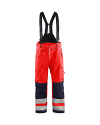 1867 High Vis shell werkbroek - High Vis Rood/Zwart