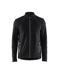 4765 Microfleecevest - Zwart/High Vis Geel