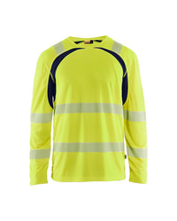 3599 UV-T-shirt lange mouwen High Vis - High Vis Geel/Marineblauw