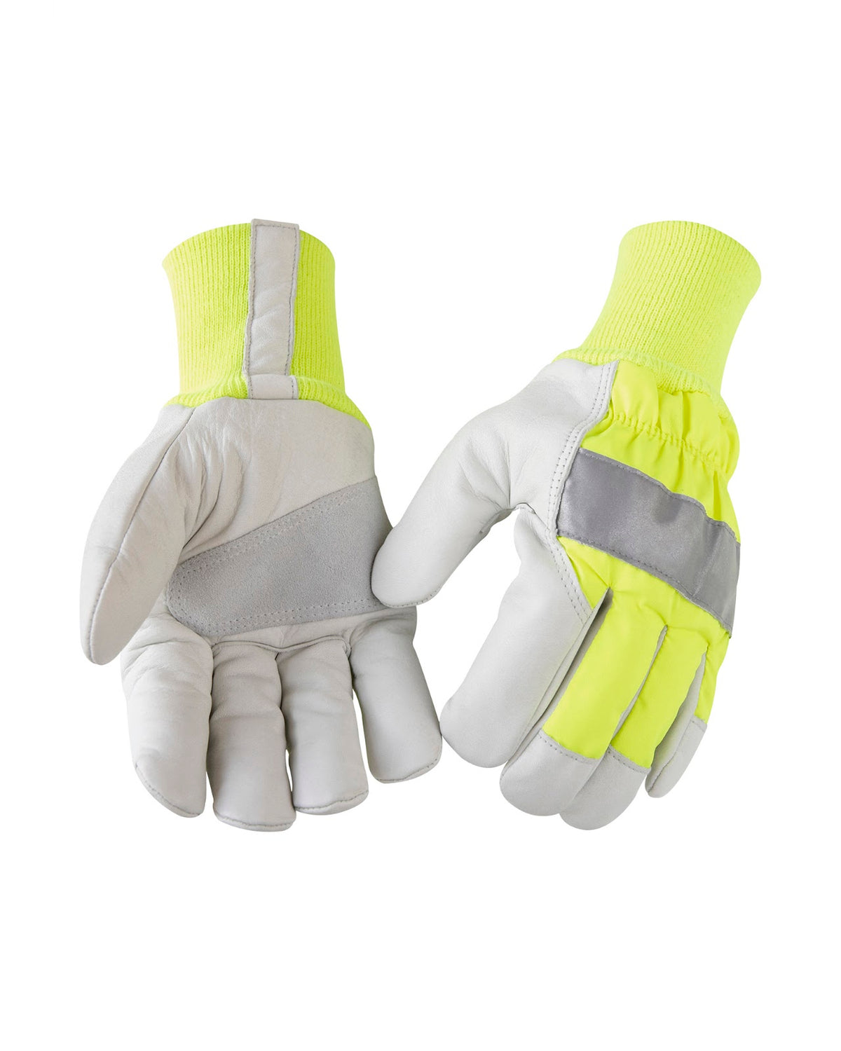 2240 Werkhandschoenen gevoerd - High Vis Geel/Grijs