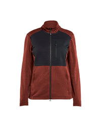 3549 Dames Sweatshirt met rits - Gebrand rood/Zwart