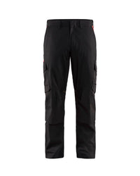 1448 Industrie werkbroek stretch met kniezakken - Zwart/Rood