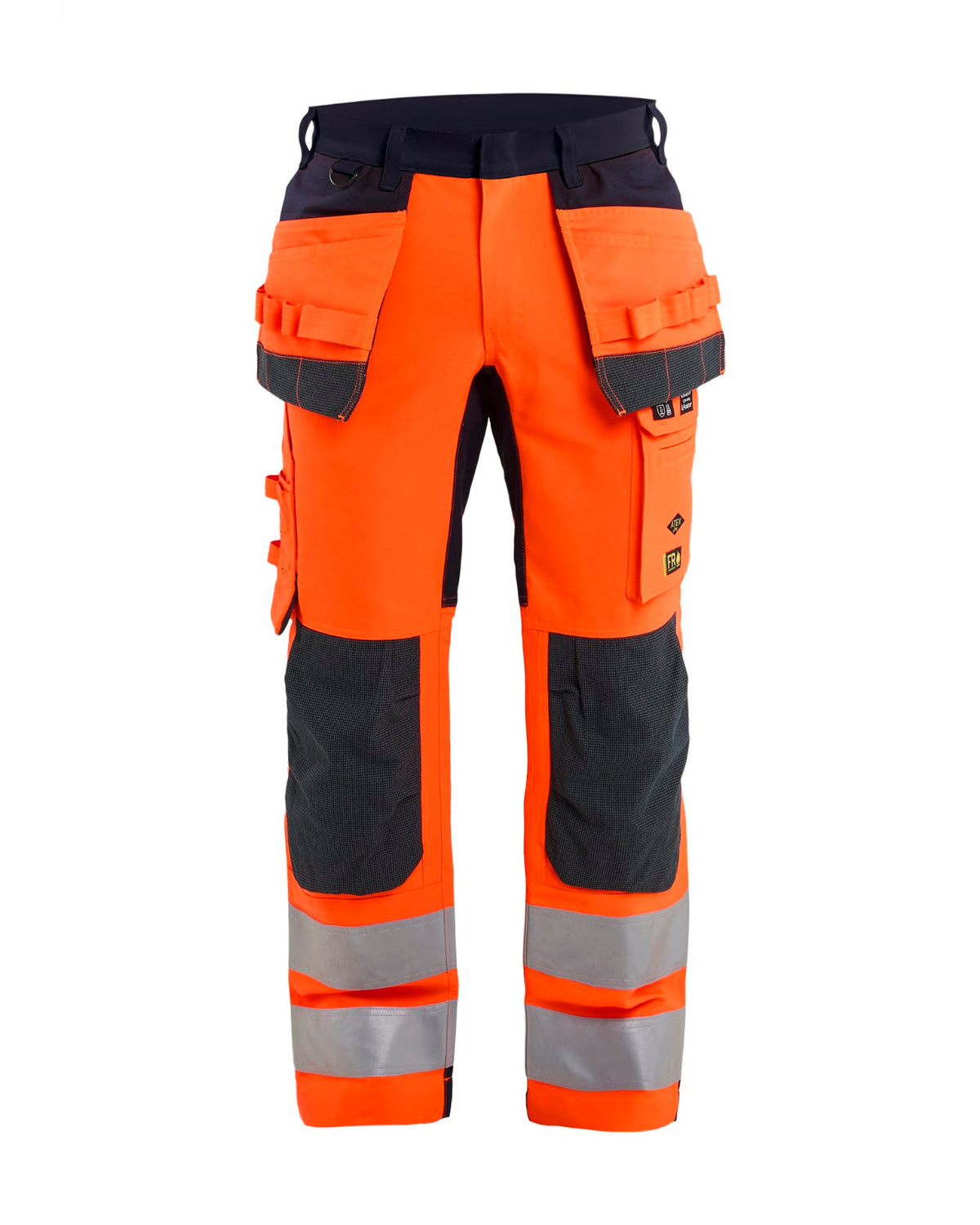 1587 Multinorm werkbroek stretch met gereedschapszakken inherent - High Vis Oranje/Marineblauw