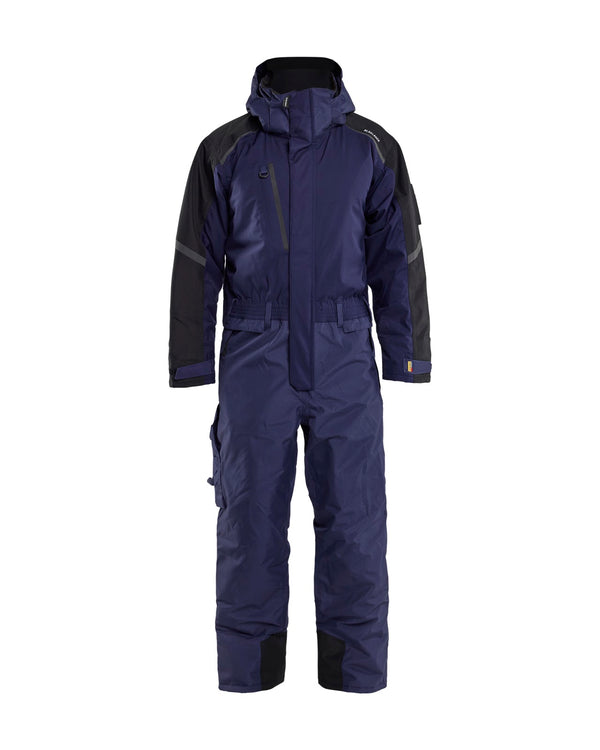6785 Winteroverall afneembare capuchon - Marineblauw/Zwart
