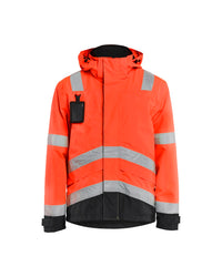 4837 Shell Jack. Ongevoerd High Vis - High Vis Rood/Zwart