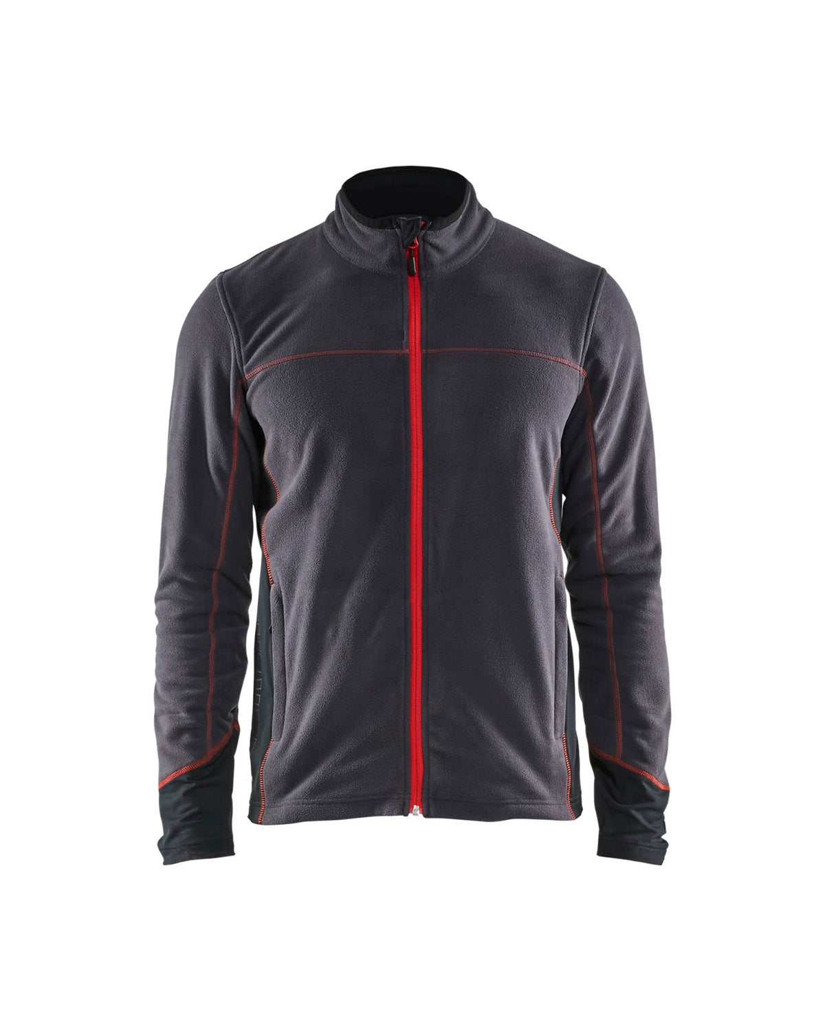 4995 Microfleecevest - Donkergrijs/Rood