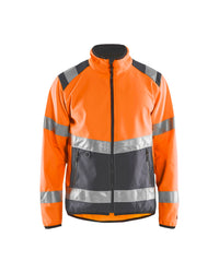 4877 Softshell jack High Vis - High Vis Oranje/Medium grijs