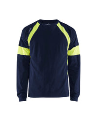 3520 T-shirt lange mouwen visible - Marine/High Vis Geel