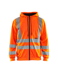 3346 Hooded Sweatshirt met rits High Vis - High Vis Oranje