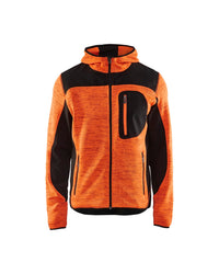 4930 Gebreid vest met softshell - High Vis Oranje/Zwart