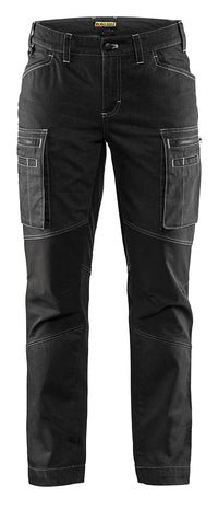 7159 Dames Service werkbroek denim stretch - Zwart