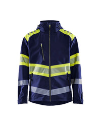 4494 Softshell jack High Vis - Marine/High Vis Geel