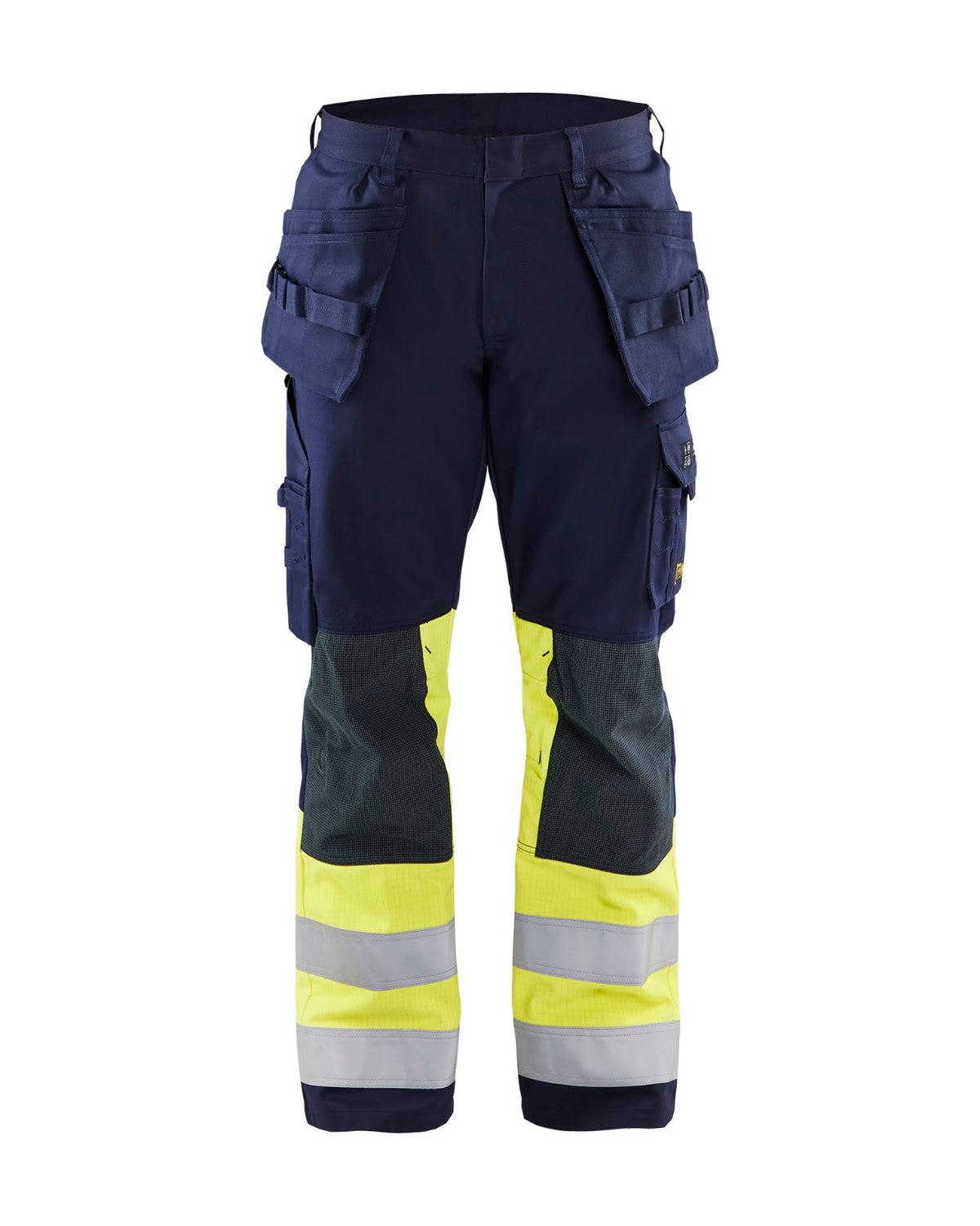 1479 Multinorm werkbroek met gereedschapzakken - Marine/High Vis Geel