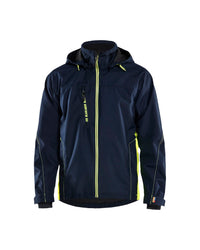 4790 Shell jack - Donker marineblauw/High Vis Geel