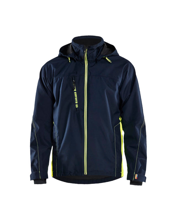 4790 Shell jack - Donker marineblauw/High Vis Geel