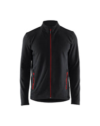 4765 Microfleecevest - Zwart/Rood