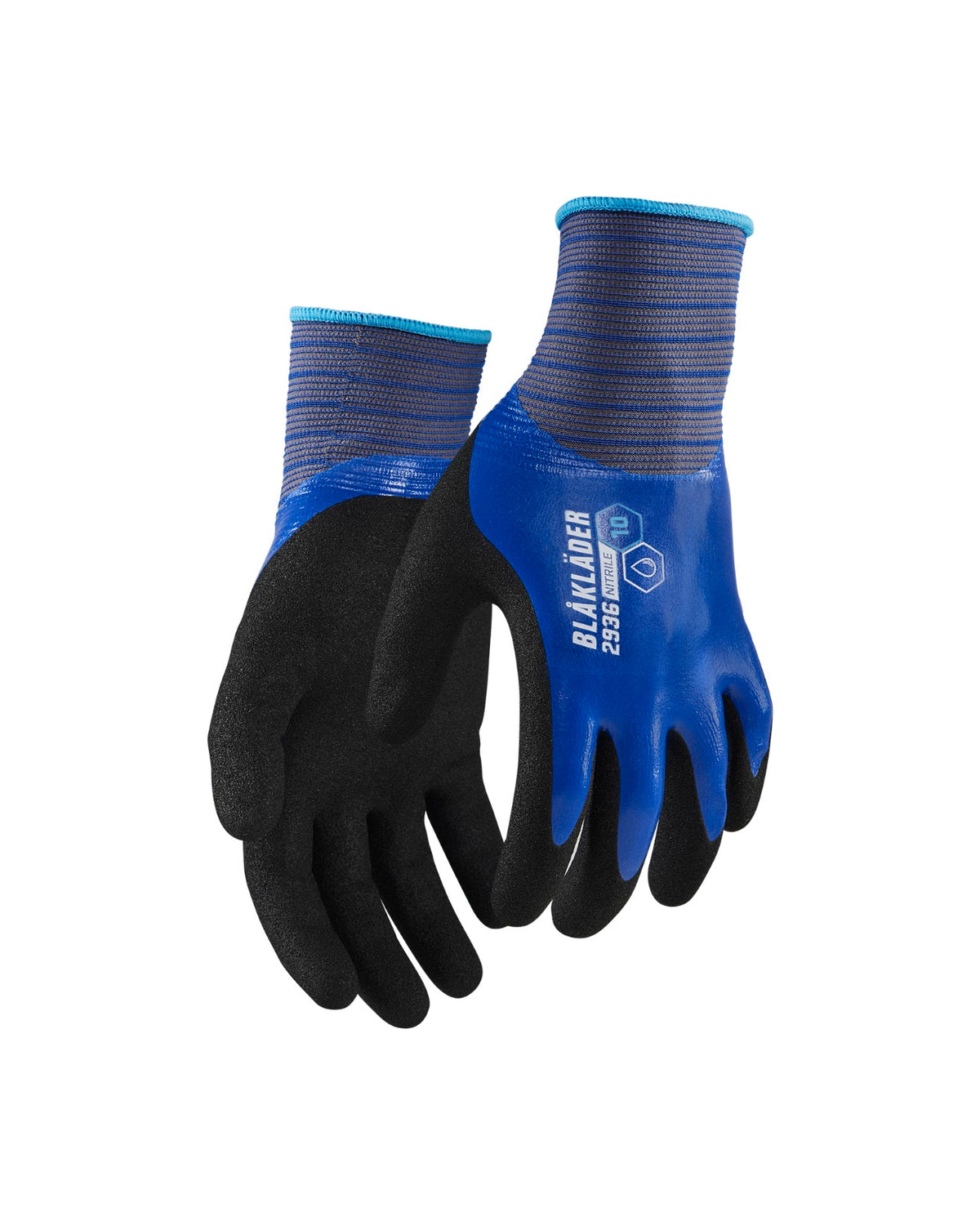 2936 Werkhandschoenen nitril-gedipt waterdicht - Korenblauw