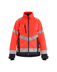4762 Dames winterjas High Vis - High Vis Rood/Zwart