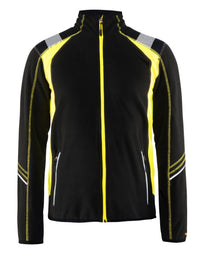 4993 Microfleecevest Visible - Zwart/High Vis Geel