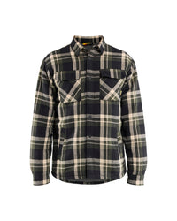 4704 Overhemd flanel gevoerd - Donker herfstgroen/Zwart