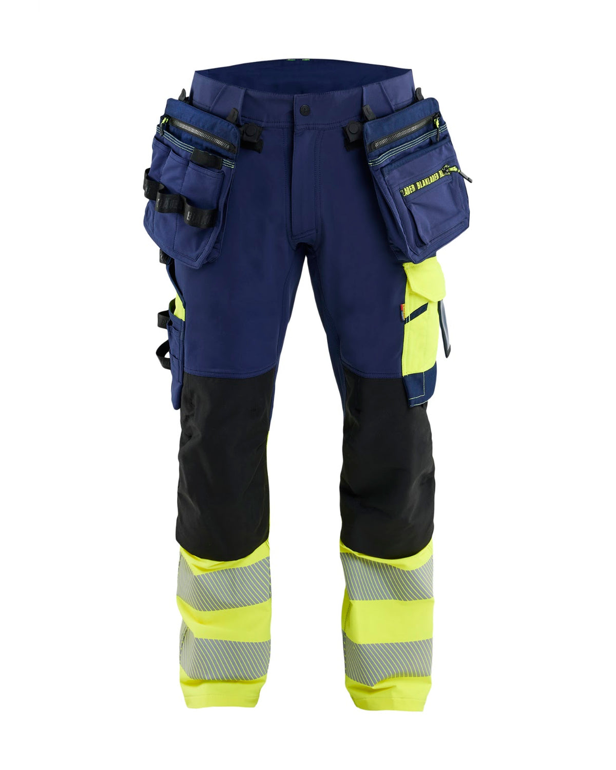 1145 ToolRig™  High Vis Werkbroek 4-weg stretch - Marine/High Vis Geel