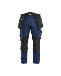1970 STRIKER Werkbroek met stretch en afneembare gereedschapszakken - Donker marineblauw/Zwart