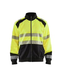 3558 Sweatshirt met rits High Vis - High Vis Geel/Zwart